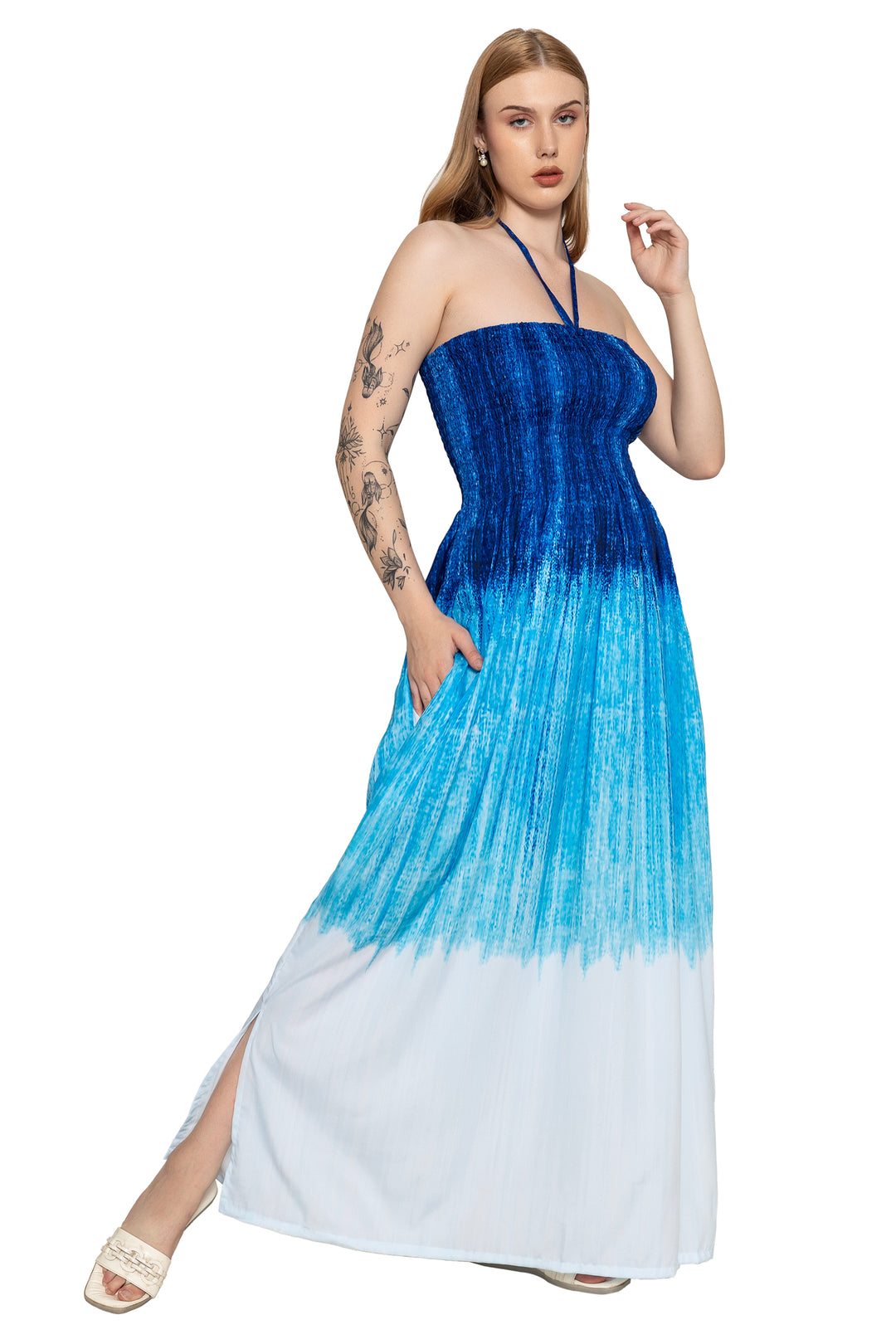 HAPPY BAY Blue Long Dress - 923278