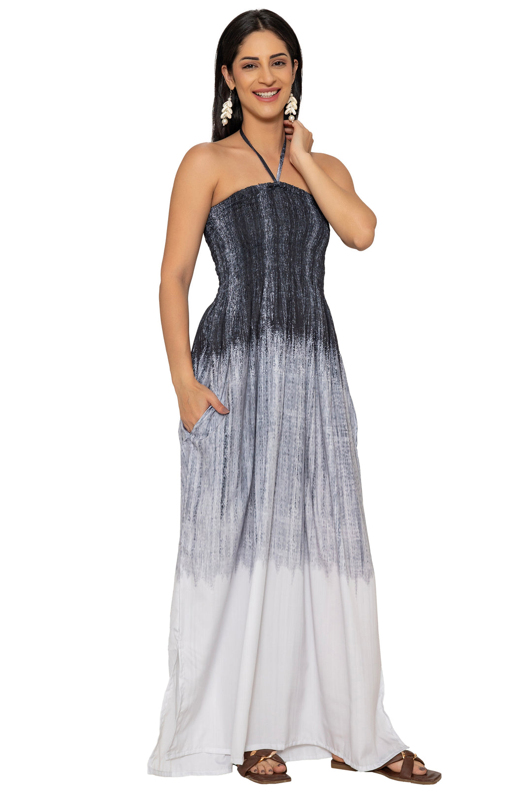 HAPPY BAY Gray Long Dress - 923273