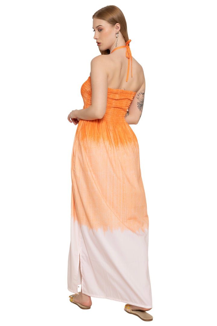 HAPPY BAY Orange Long Dress - 923274
