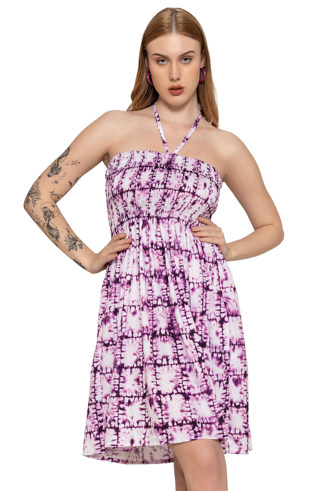 HAPPY BAY Purple Short Dress - 923310