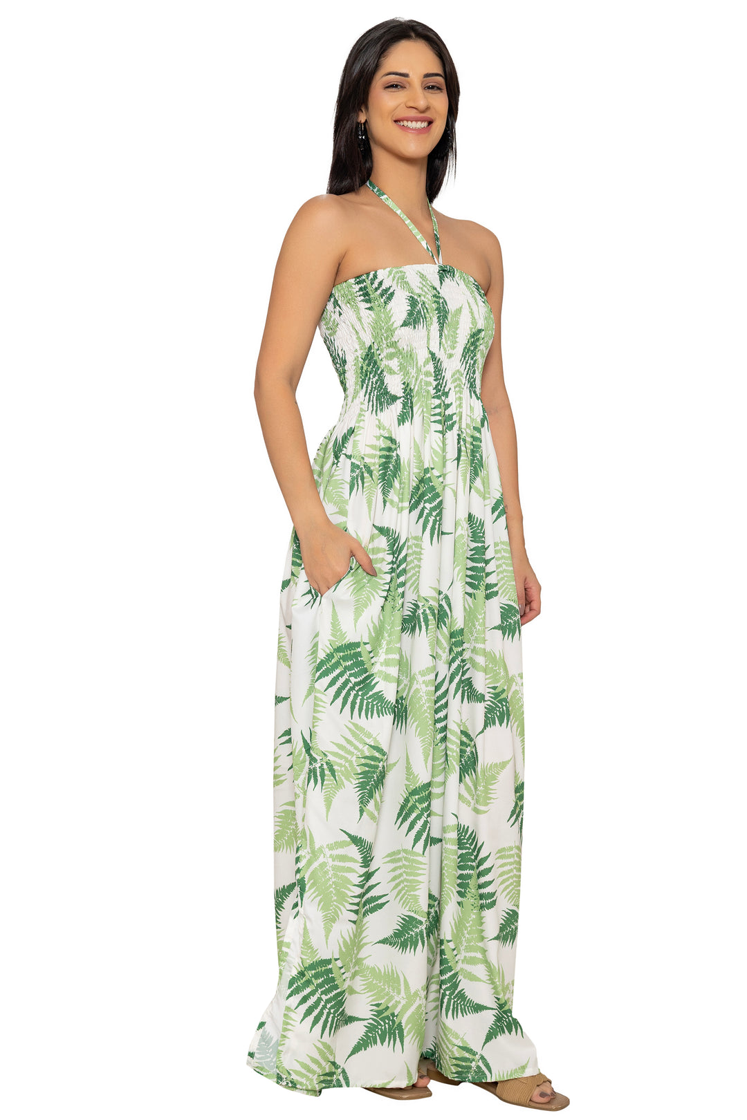 HAPPY BAY Green Long Dress - 923286