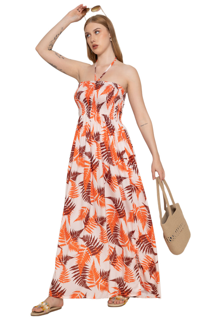HAPPY BAY Orange Long Dress - 923285