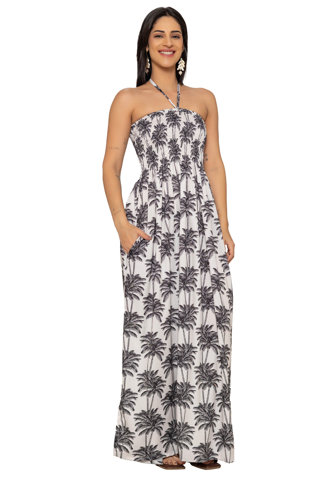 HAPPY BAY Cream Long Dress - 923288