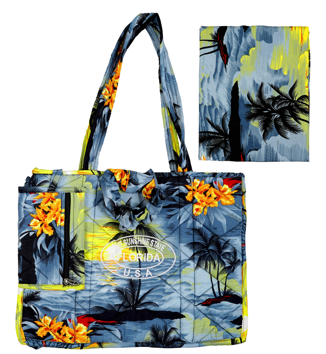 Beach Pool Tote Bag + Purse + Beach Wrap Grey P10326