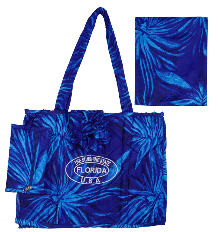 Beach Pool Tote Bag + Purse + Beach Wrap R_Blue P10327