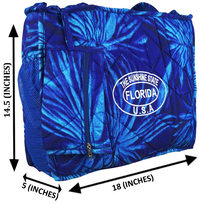 Beach Pool Tote Bag + Purse + Beach Wrap R_Blue P10327
