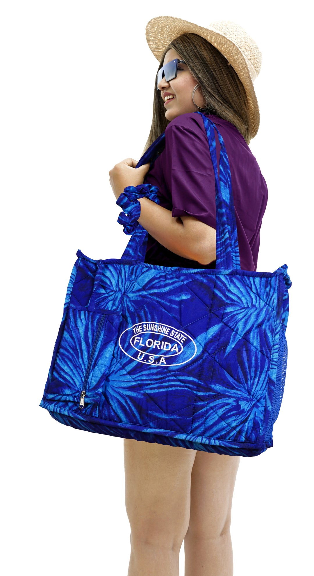 Beach Pool Tote Bag + Purse + Beach Wrap R_Blue P10327