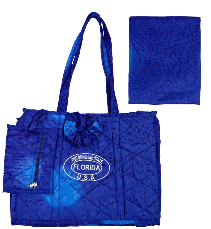Beach Pool Tote Bag + Purse + Beach Wrap R_Blue P10330q