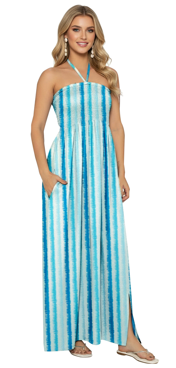LA LEELA Sky Long Dress - 923451