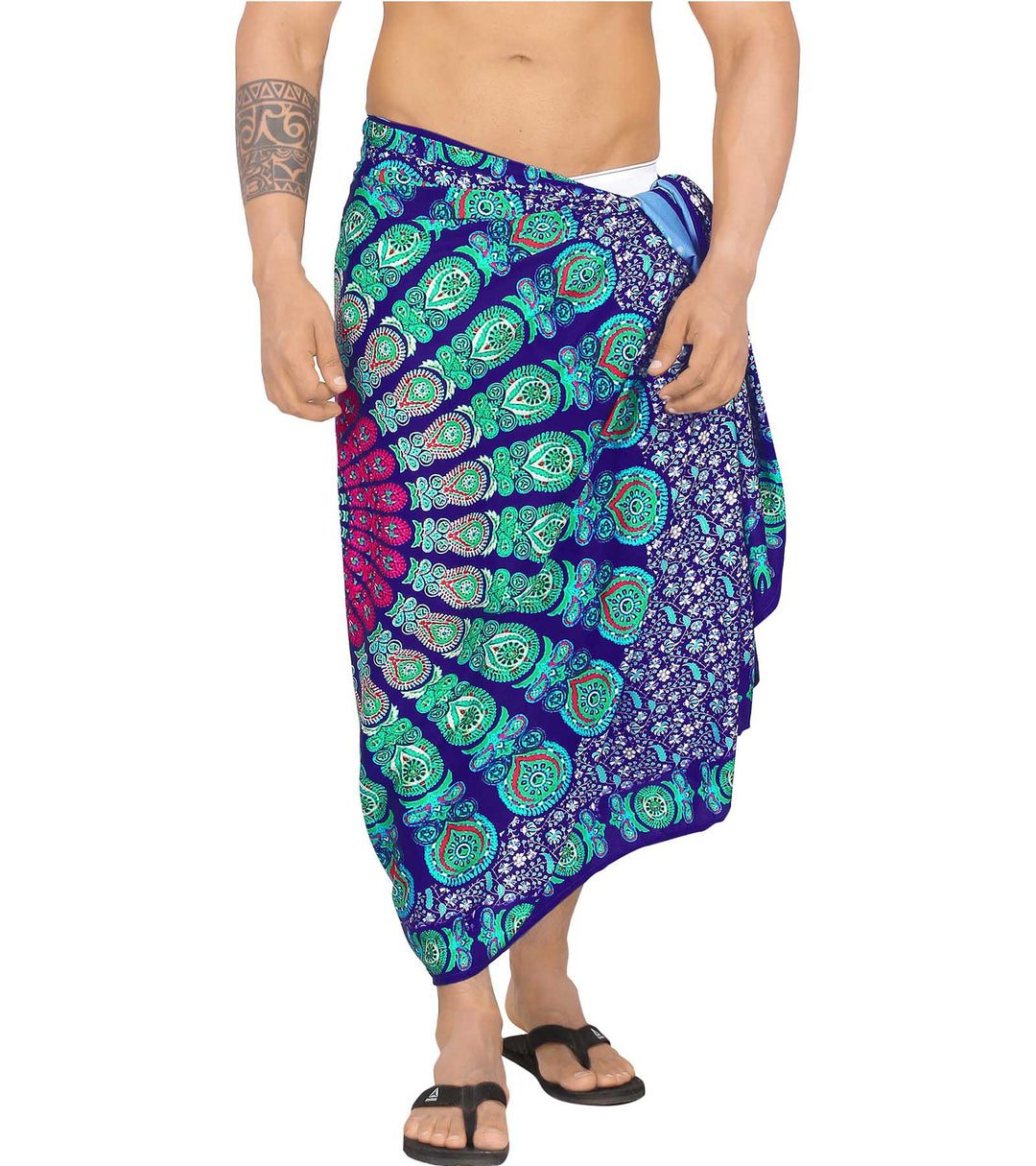 Etheral Mandala Art Beach Wrap for men