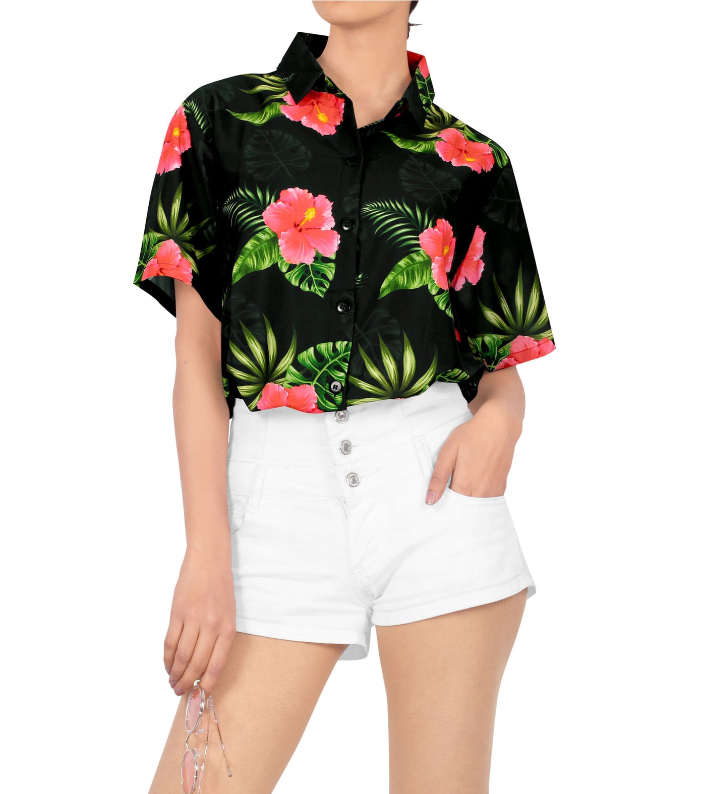 Hibiscus Flora Hawaiian Shirt for women