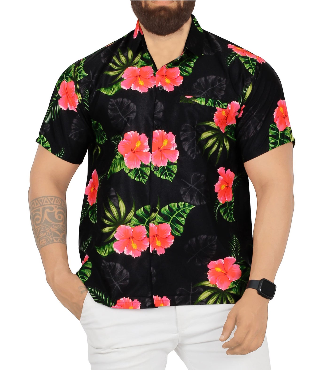 Hibiscus Flora Hawaiian Shirt for men
