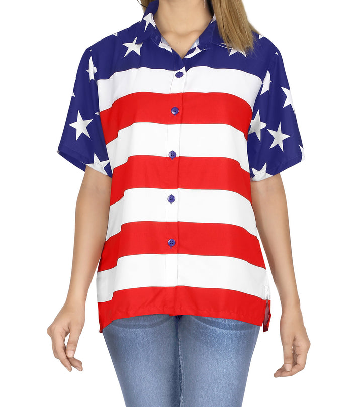 Old Glory Hawaiian Shirt for women