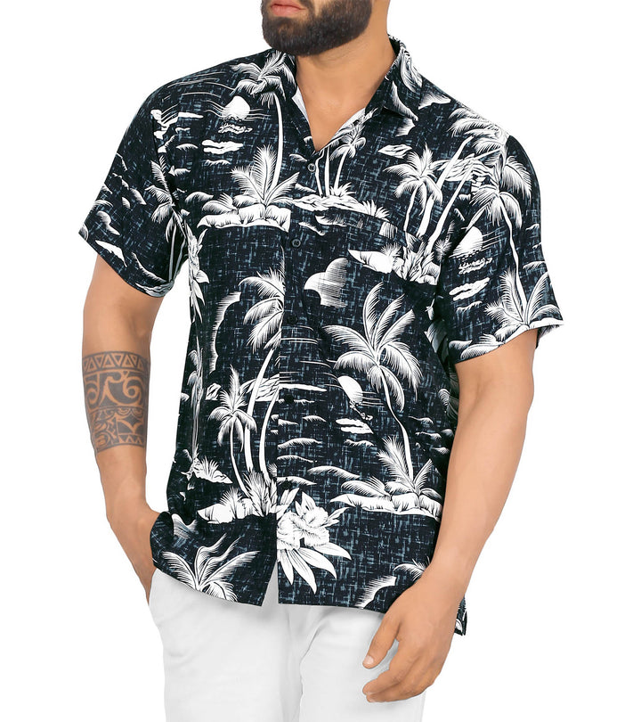 Palm Shade Hawaiian Shirt for men P00006 and P00022