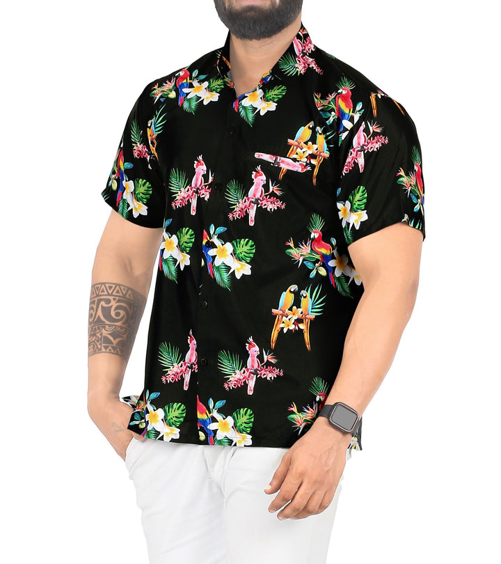 Tropical Parrots Hawaiian Shirt for men