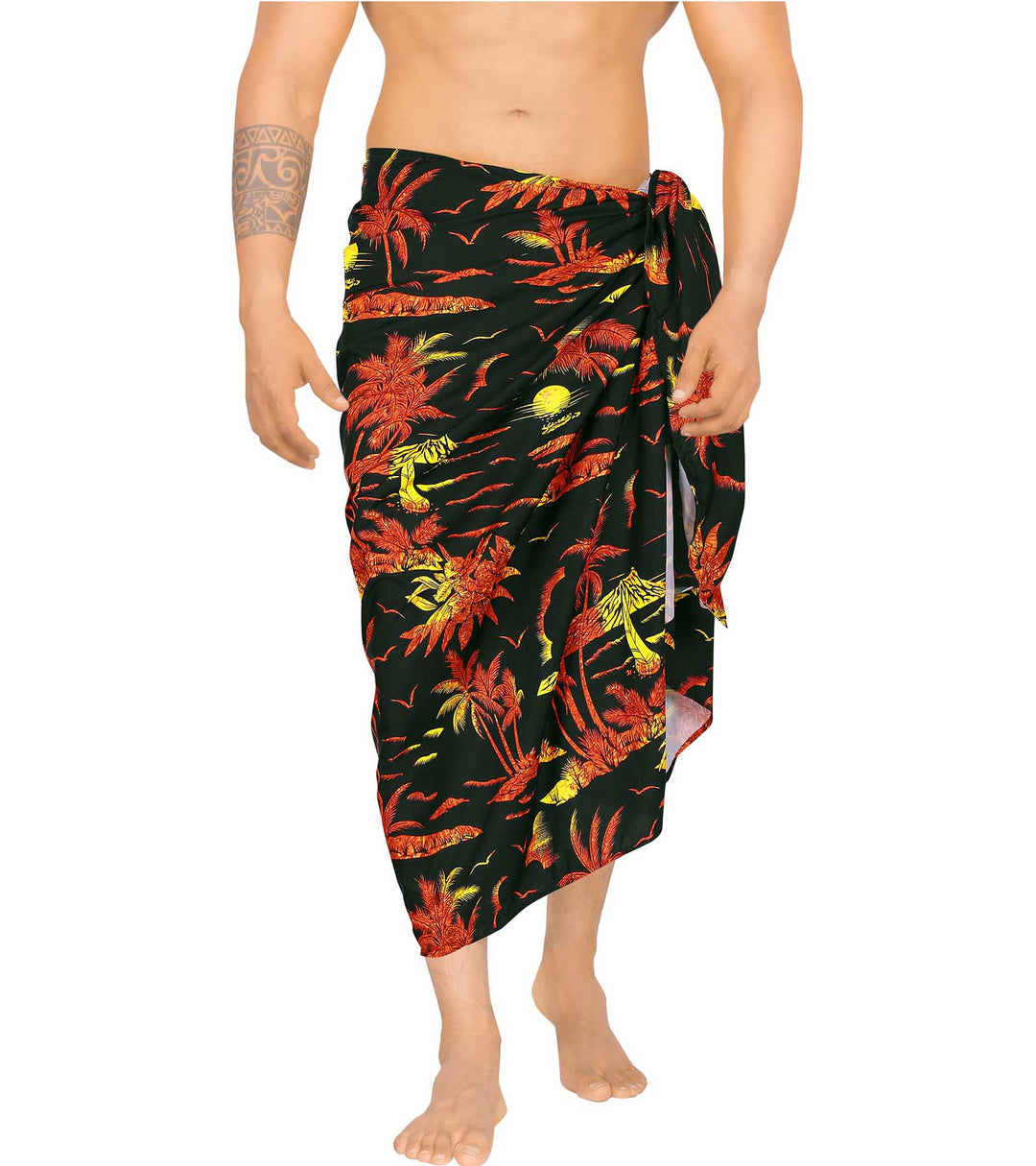 Sexy Black Fire Beach Wrap for men