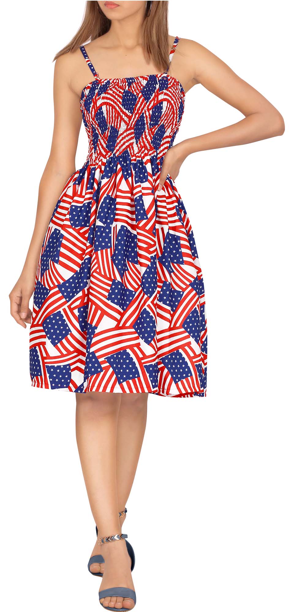 The Star and Stripes Spaghetti Dress for women