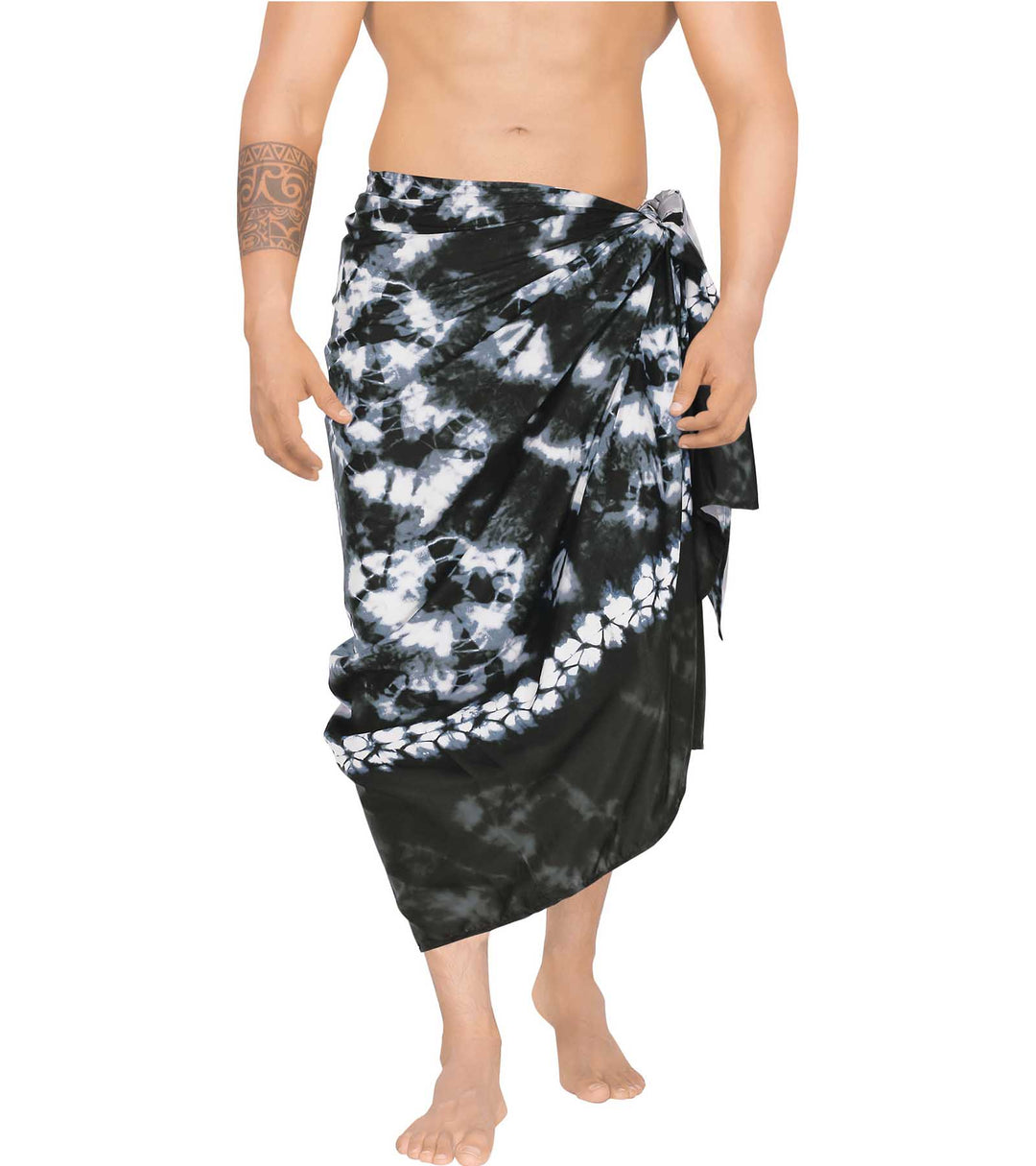 Black Tie-Dye Sexy Beach Wrap for men